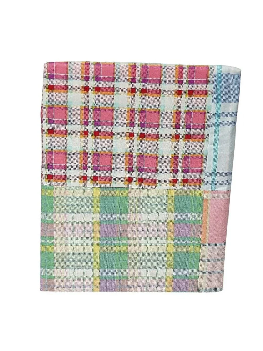 MIX IT HOME One Pillowcase Newport Madras Pink Plaid Standard Size Cotton NWT